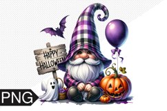 Halloween Gnome Sublimation, Gnome Clipart PNG Product Image 1
