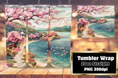 Colorful 3D Landscape Wrap for Tumblers Sublimation Product Image 1