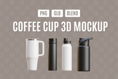 Coffee Cup 3D Mockup Bundle Pack 05 Product Image 1