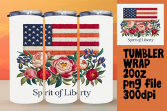 DIY 20oz Tumbler Wrap File , Patriotic Product Image 1