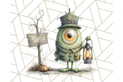 Midnight Monster Camp Out Clipart PNG, Halloween Png Product Image 2
