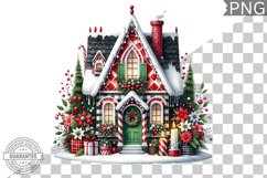 Christmas House Sublimation - Clipart PNG Design Product Image 1