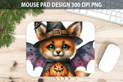 Fox Mouse pad Sublimation - Halloween Animal PNG Design Product Image 1