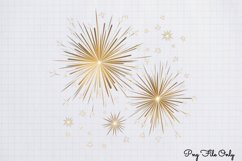 Happy New Year Fireworks Clipart PNG Product Image 1