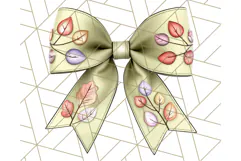 Fall Bow Clipart, Autumn Hair Bows PNG, Fall Ribbon Png Product Image 2
