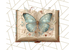 Cottagecore Butterfly and Book PNG Clipart Reading Elements Product Image 2