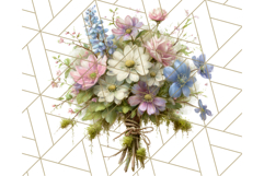 Fall Flower Bouquets Clipart PNG, Autumn Floral Clip Art Product Image 2