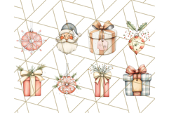Vintage Christmas Ornaments and Presents PNG Holiday Clipart Product Image 2