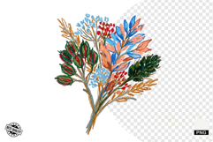 Autumn Wildflowers Meadow Clipart Product Image 1