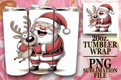 COZY VIBES 20oz TUMBLER WRAP, Funny Santa Product Image 1