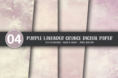 Purple Lavender Grunge Digital Paper Product Image 1
