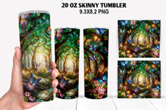 Skinny Tumbler 20oz Wrap Design, Summer Tumble PNG Design Product Image 1