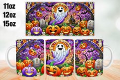 Halloween Boo Mug Wrap Sublimation 11oz, 12oz, 15oz Product Image 1