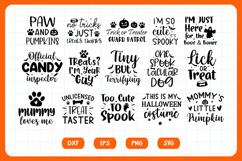 15 Funny Halloween Dog Bandana Quote SVG Bundle V1 Product Image 3