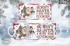 Christmas Mug Wrap Design - Christmas Dog Sublimation Product Image 3