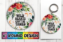 Sublimation Car Coaster Magic, Flower Quote Product Image 1