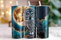 Halloween Owl Tumbler Wrap | Sublimation | Tumblers Product Image 1