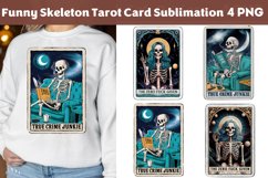 Funny Skeleton Tarot Card Sublimation, Waterproof Sticker Product Image 11