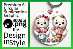 Stylish Circle PNG for Coaster Design , Valentine Bear Product Image 1