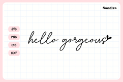 Funny Rearview Mirror Decal Sticker Saying | Hello Gorgeous Product Image 3
