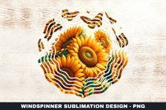 Sunflower Wind Spinner Sublimation Design Product Image 1