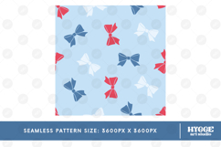 American 4th of July Patriotic Coquette Bow Seamless Pattern Product Image 2