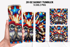 Skinny Tumbler 20oz Wrap Design,4th of july Tumbler PNG Product Image 1
