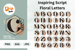 Inspiring Script Floral Letters Monogram Product Image 1