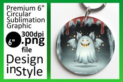 Stylish Circle Design Keychain PNG , Halloween Product Image 1