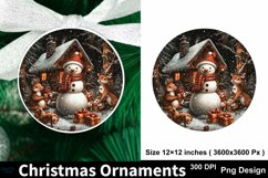 Christmas Ornaments PNG Round Sign PNG, Christmas Round Sign Product Image 1