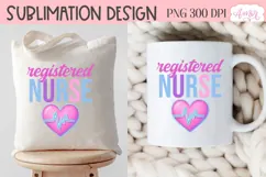 Registered Nurse PNG for Sublimation, Nurse shirt PNG Product Image 3