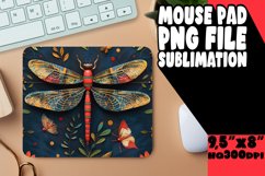 Lively Rainbow Wings Mouse Pad, Sublimation Product Image 1