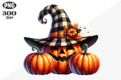 Halloween Pumpkins Sublimation - Clipart PNG Design Product Image 1