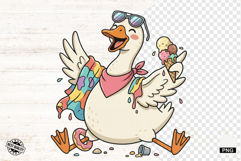 Summer Silly Goose Clipart PNG Product Image 1