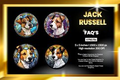 Jack Russell Terrier Dog Stained Glass - 04 Variations Product Image 1