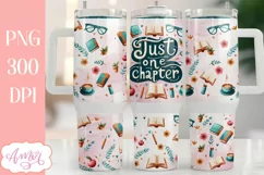 Just one chapter 40oz tumbler wrap PNG, Book lover tumbler Product Image 2