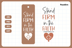 Christian Bookmark Saying SVG | Stand Firm in the Faith Product Image 3
