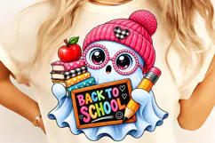 Cute Ghost Back To School PNG, Back To School PNG, Ghost PNG Product Image 4