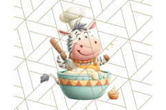 Cozy Safari Baking Animals PNG, Cute Jungle Kitchen Art Product Image 2
