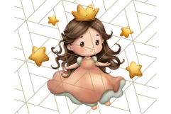 Princess Clipart PNG, Cute Royal Girl Clip Art Product Image 2