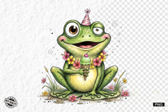 Summer Whimsical Frog PNG Clipart Product Image 1