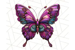 Metallic Butterfly Clipart PNG Clipart, Vibrant Butterfly Product Image 2