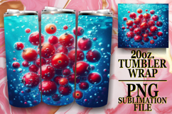 Enchanted Dreams 20oz tumbler wrap, 3D Fruits Product Image 1