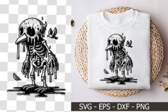 A Melting Bird Skeleton Character - Skeleton SVG Product Image 1