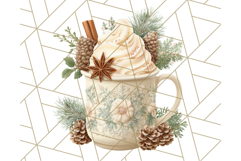 Christmas Coffee Mugs Clipart PNG Festive Cups Product Image 2