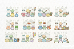 Cute Easter Bunnies Clipart Product Image 9