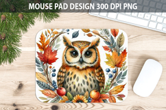 Owl Mouse pad Sublimation - Thanksgiving Animal PNG Design Product Image 1