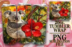 Blissful Dreams 20oz tumbler wrap, Animals Product Image 1