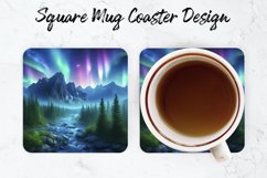 Colorful Sky Mug coaster | Coaster | Sublimation Design Product Image 1