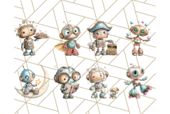 Robot Clipart, Soft Realistic Full Body Robot PNG Images Product Image 2
